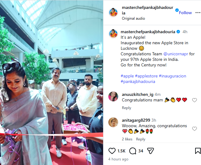 Pankaj Bhadouria Launches 97th Apple Store in Lucknow