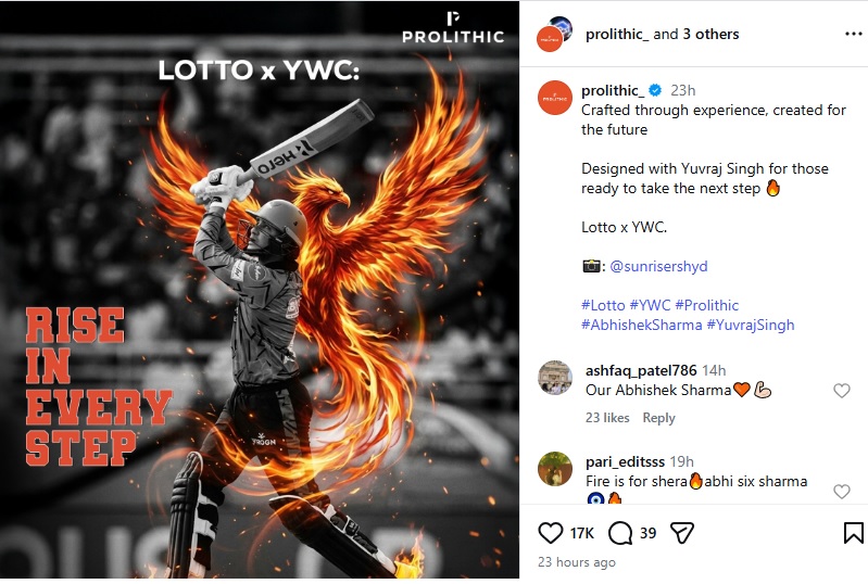 Yuvraj Singh Partners with Lotto for YWC Brand