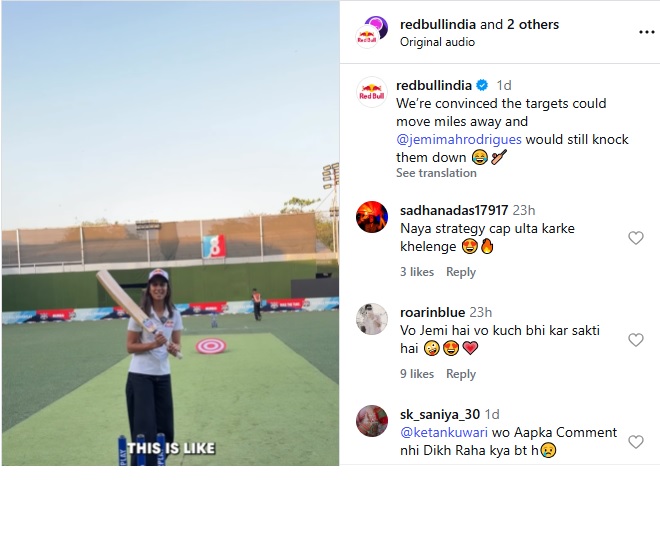 Jemimah Rodrigues Features in Red Bull India Content